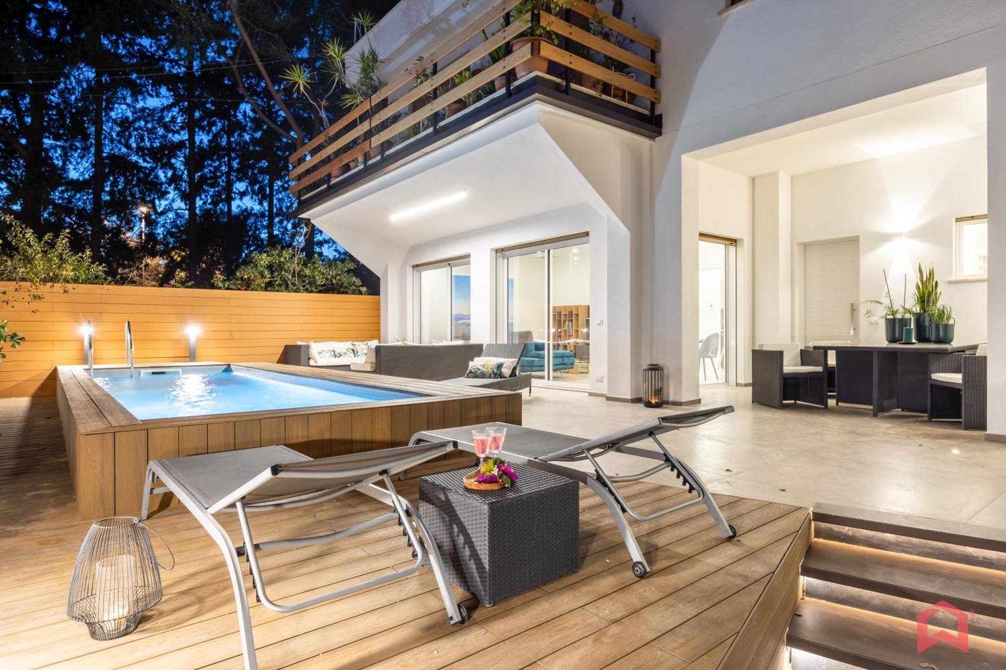 Appartamento In Villa Con Piscina Privata Palermo Exterior foto
